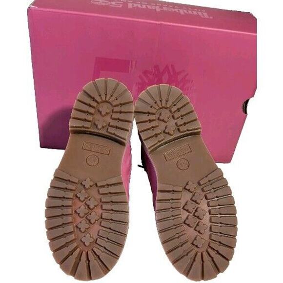 NEW Timberland 50th ANNIVERSARY EDITION Girls Size 3 Dark Pink Boots - Picture 5 of 10
